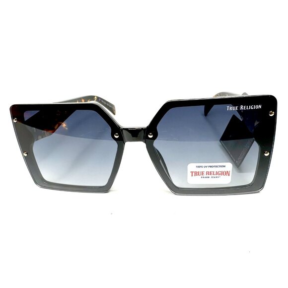 True Religion Oversized Square Sunglasses Black Tortoise  display picture 1